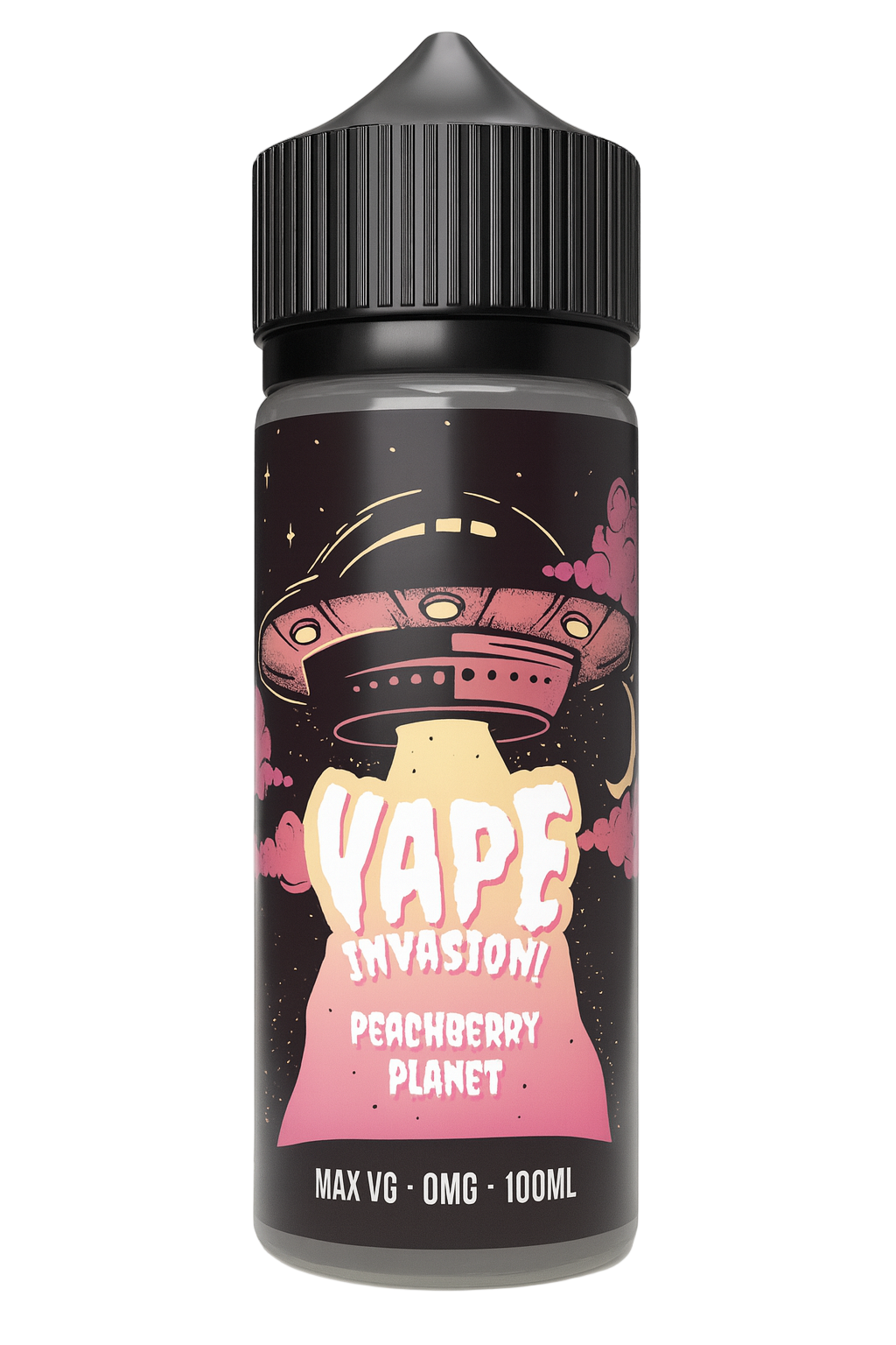 Vape Invasion Peachberry Planet - 100ml Short fill