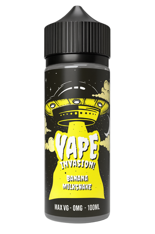 Vape Invasion Banana Milkshake - 100ml Short fill