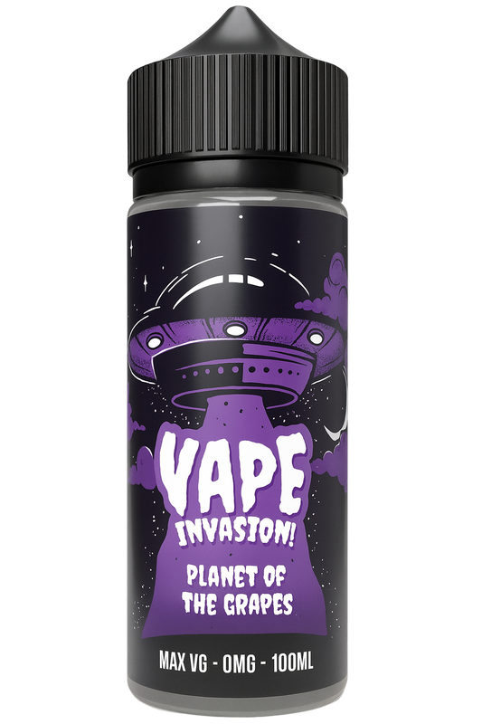 Vape Invasion Planet Of The Grapes - 100ml Short fill