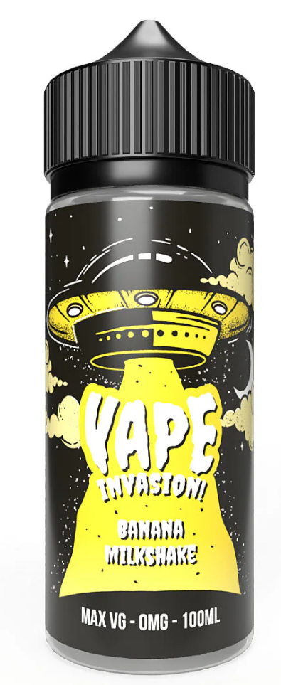 Vape Invasion Banana Milkshake - 100ml Short fill