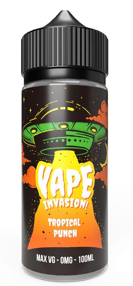 Vape Invasion Tropical Punch - 100ml Short fill