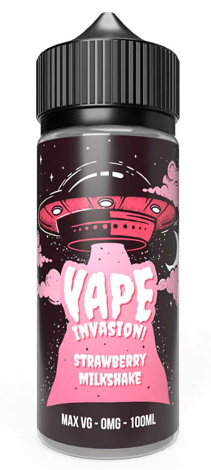 Vape Invasion Strawberry Milkshake- 100ml Short fill