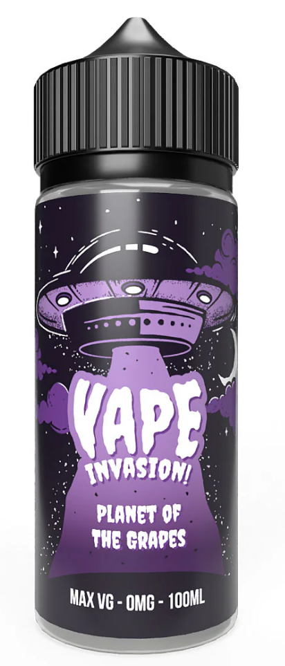 Vape Invasion Planet Of The Grapes - 100ml Short fill