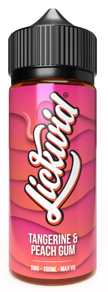 Lickwid Tangerine & Peach Gum- 100ml Short fill
