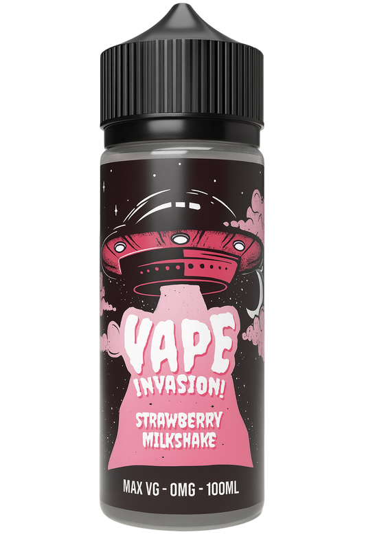 Vape Invasion Strawberry Milkshake- 100ml Short fill